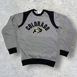 Champion Colorado Buffaloes Crewneck Sweatshirt XS Gray Black Embroidered Logo